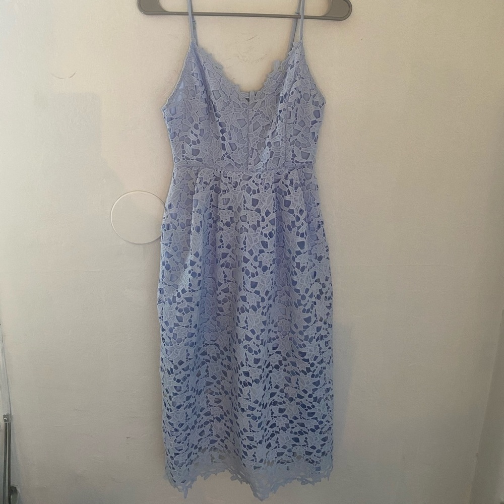 Baby blue crochet dress